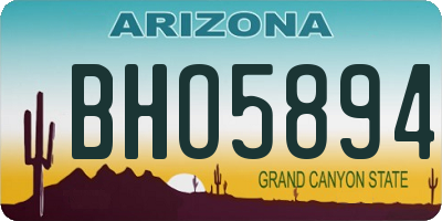 AZ license plate BHO5894