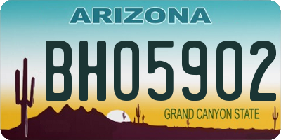 AZ license plate BHO5902