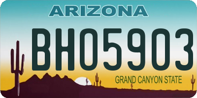 AZ license plate BHO5903