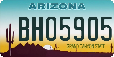 AZ license plate BHO5905
