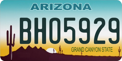 AZ license plate BHO5929