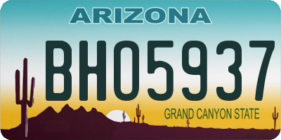 AZ license plate BHO5937