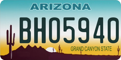 AZ license plate BHO5940