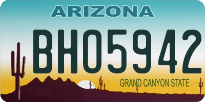 AZ license plate BHO5942