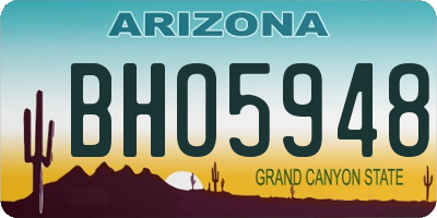AZ license plate BHO5948