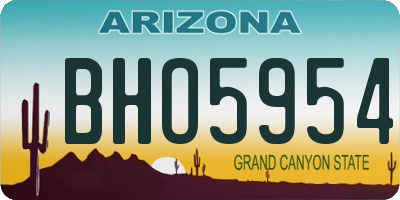 AZ license plate BHO5954