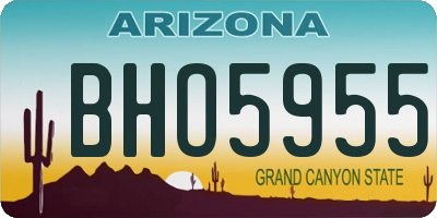 AZ license plate BHO5955