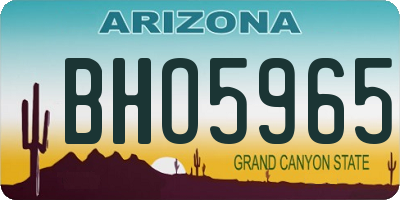 AZ license plate BHO5965