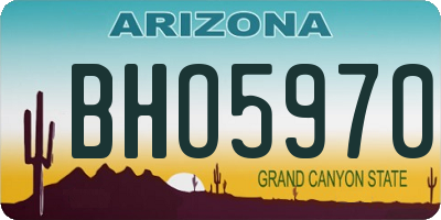 AZ license plate BHO5970