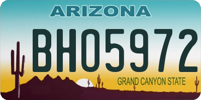 AZ license plate BHO5972