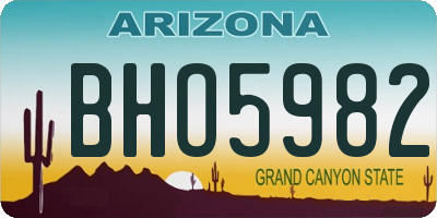AZ license plate BHO5982