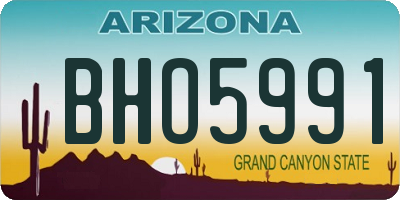 AZ license plate BHO5991