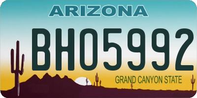 AZ license plate BHO5992