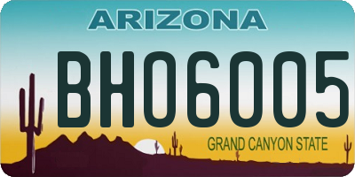 AZ license plate BHO6005