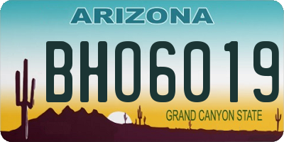 AZ license plate BHO6019