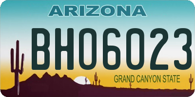 AZ license plate BHO6023