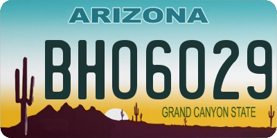 AZ license plate BHO6029