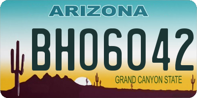 AZ license plate BHO6042