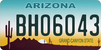 AZ license plate BHO6043