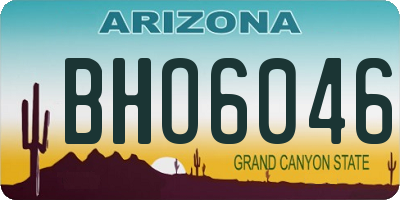 AZ license plate BHO6046