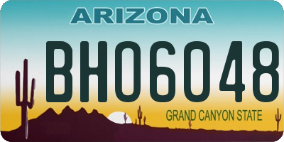 AZ license plate BHO6048