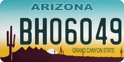 AZ license plate BHO6049