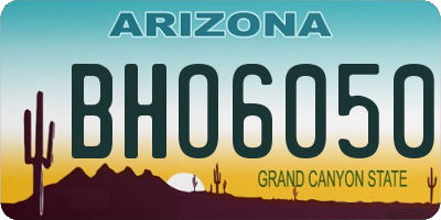 AZ license plate BHO6050