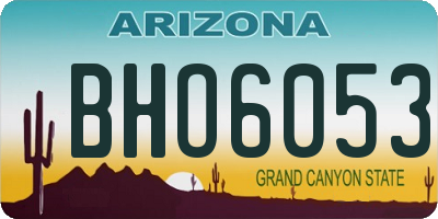 AZ license plate BHO6053