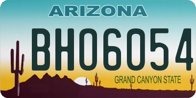 AZ license plate BHO6054