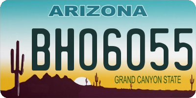 AZ license plate BHO6055