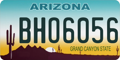 AZ license plate BHO6056