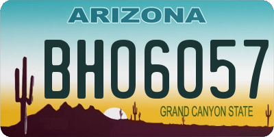 AZ license plate BHO6057