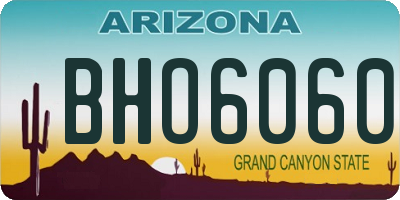 AZ license plate BHO6060