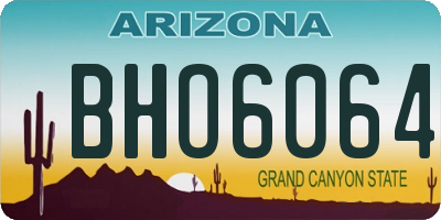 AZ license plate BHO6064