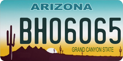 AZ license plate BHO6065
