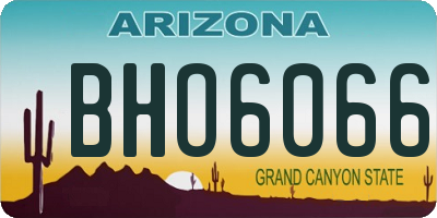 AZ license plate BHO6066
