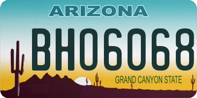AZ license plate BHO6068