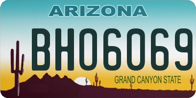 AZ license plate BHO6069