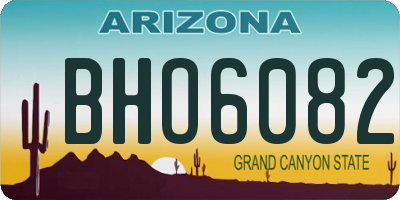 AZ license plate BHO6082
