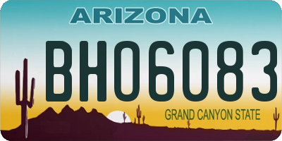 AZ license plate BHO6083