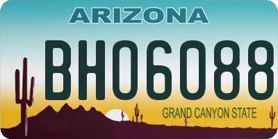 AZ license plate BHO6088