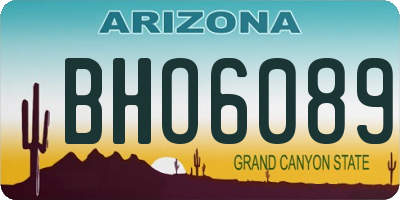 AZ license plate BHO6089