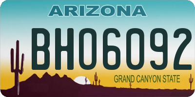 AZ license plate BHO6092