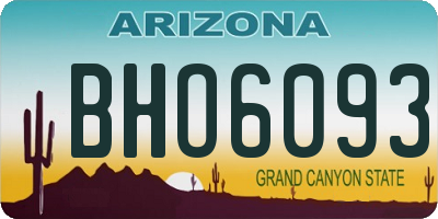 AZ license plate BHO6093