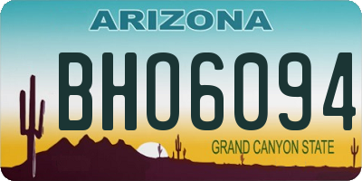 AZ license plate BHO6094
