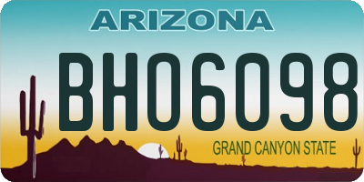 AZ license plate BHO6098