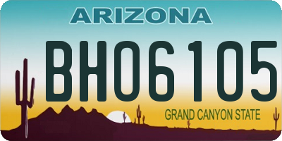 AZ license plate BHO6105