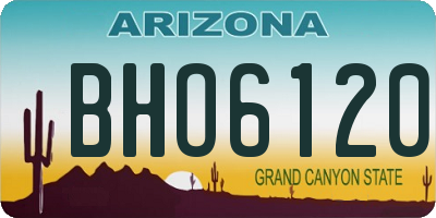 AZ license plate BHO6120