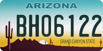 AZ license plate BHO6122