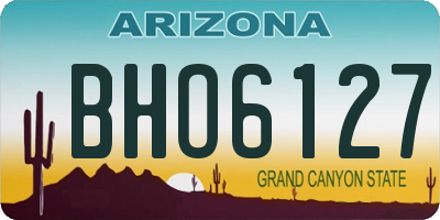 AZ license plate BHO6127